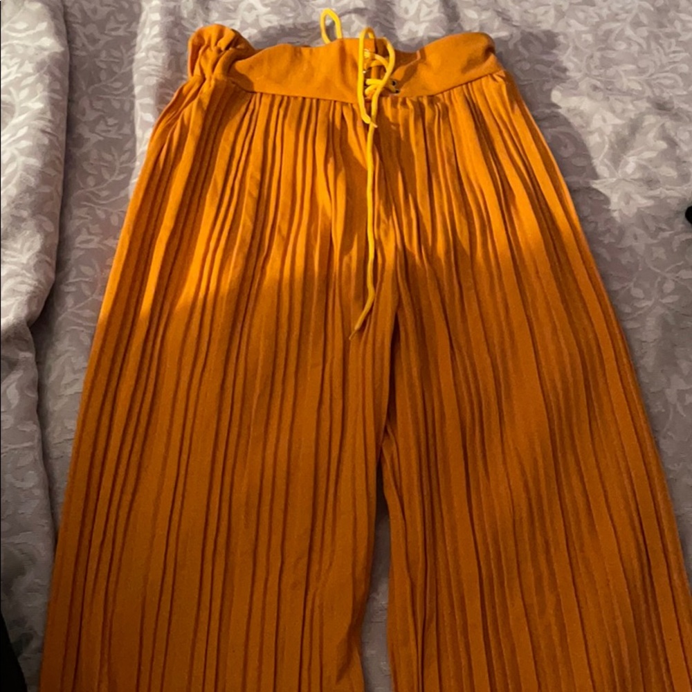 Orange open pants